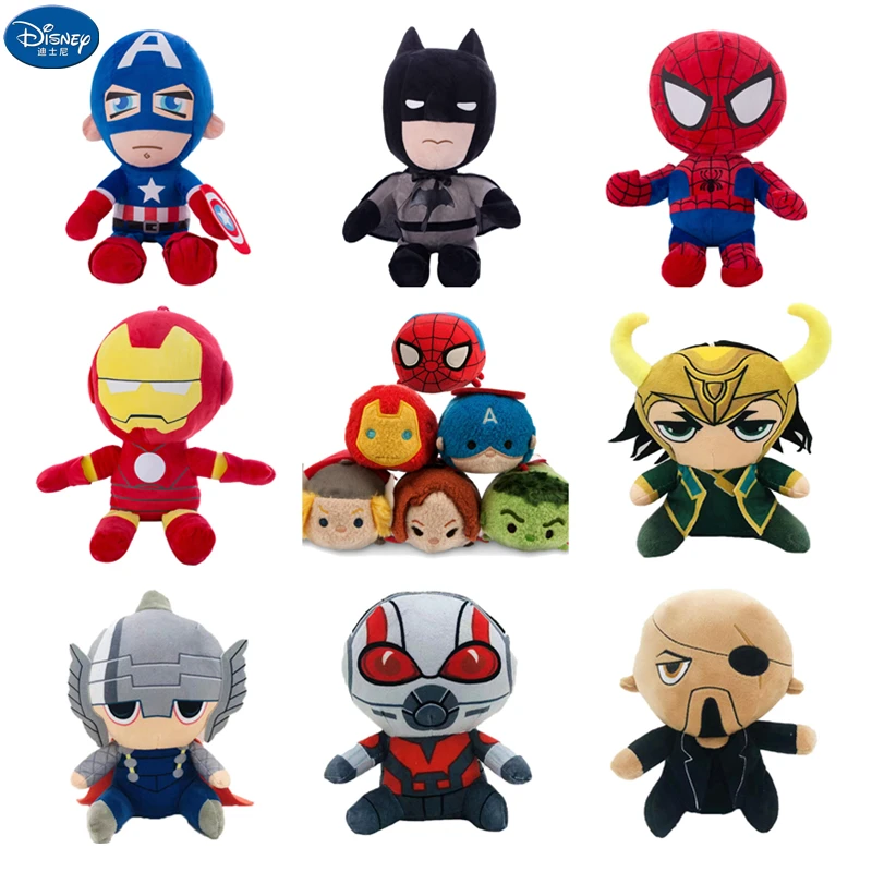

Disney 5-25cm The Avengers Plush Captain America Batman Spiderman Iron Man SupermanCartoon Anime Stuffed Dolls Kids Gift