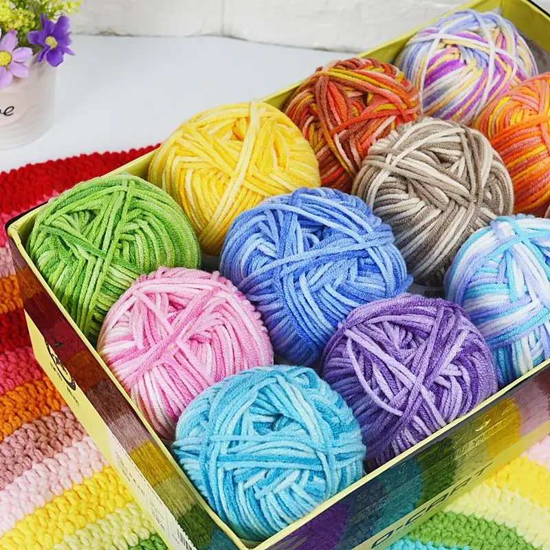5 Strands of Milk Cotton Thread Medium and Thick Dyed Fancy Wool Baby's Handmade Diy Crochet Baby Shoes Woven Material Bag
5 Strands of Milk Cotton Thread Medium and Thick Dyed Fancy Wool Baby's Handmade Diy Crochet Baby Shoes Woven Material Bag