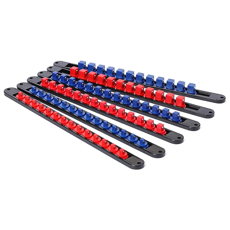 6PC 360° Swivel ABS Socket Organizer, 1/4-Inch, 3/8-Inch, 1/2-Inch, Premium Quality Socket Holders (Blue & Red)
6PC 360° Swivel ABS Socket Organizer, 1/4-Inch, 3/8-Inch, 1/2-Inch, Premium Quality Socket Holders (Blue & Red)