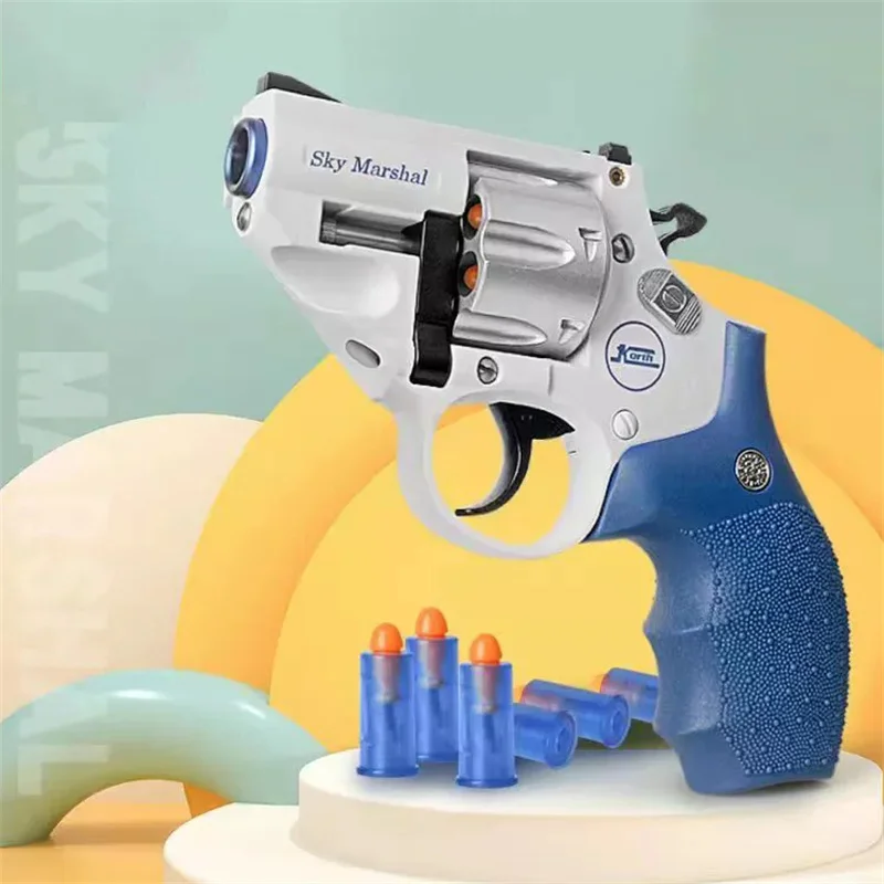 

Sky Marshal 9mm Revolver Toy Pistol Handgun Blaster Soft Bullet Toy Gun Airsoft Weapons For Adults Boys Birthday Gifts CS