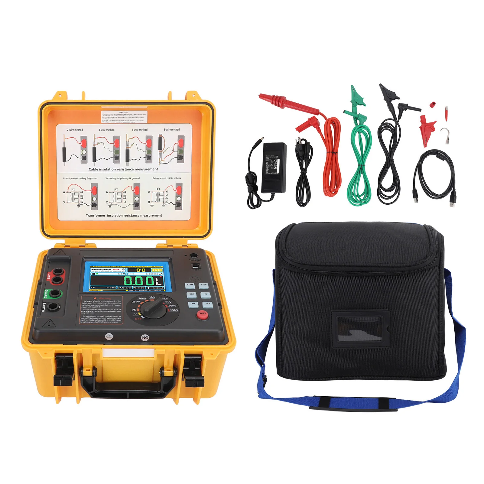 Digital Insulation Resistance Tester Shockproof HD LCD Display 100-240V Insulation Resistance Megohmmeter Portable for Factory
Digital Insulation Resistance Tester Shockproof HD LCD Display 100-240V Insulation Resistance Megohmmeter Portable for Factory