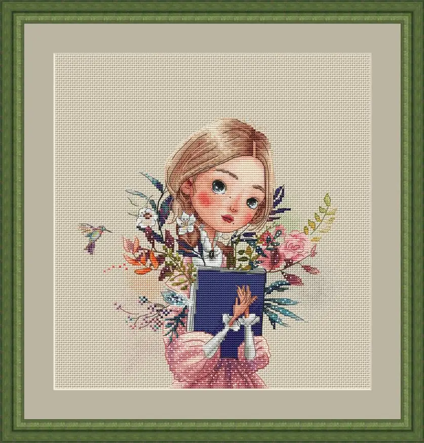Cross Stitch 14CT Ecological Cotton Threads Embroidery Home Decoration Hanging unPainting Gift Flower Girl 33-33
Cross Stitch 14CT Ecological Cotton Threads Embroidery Home Decoration Hanging unPainting Gift Flower Girl 33-33