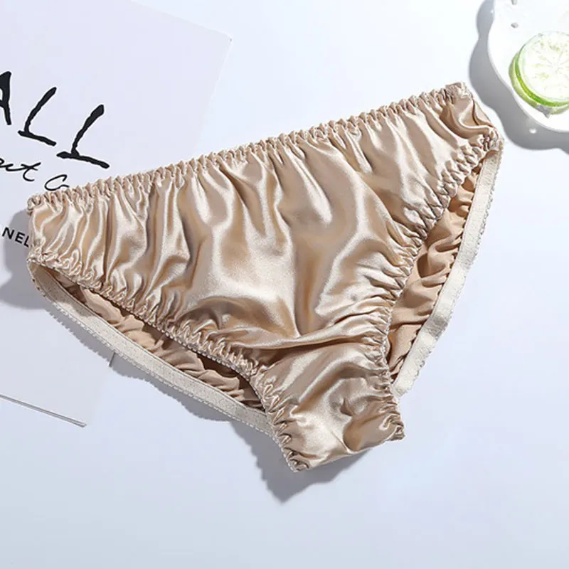 Women's 100% Mulberry Silk Panties Fashion Lace Briefs Large Size Comfortable Breathable Panties Solid Color Seamless Lingerie
Women's 100% Mulberry Silk Panties Fashion Lace Briefs Large Size Comfortable Breathable Panties Solid Color Seamless Lingerie