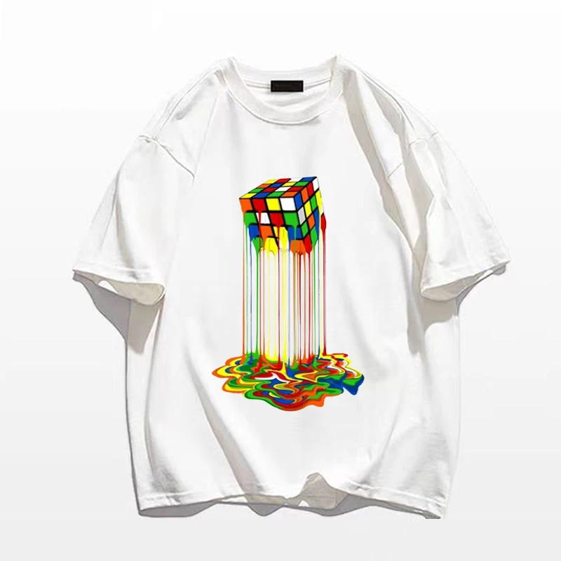 Summer Men's Short Sleeve Top Rubik's Cube Printed T-shirt Street Fashion Trend Clothing High Quality Loose Men's Cotton T-shirt
Summer Men's Short Sleeve Top Rubik's Cube Printed T-shirt Street Fashion Trend Clothing High Quality Loose Men's Cotton T-shirt