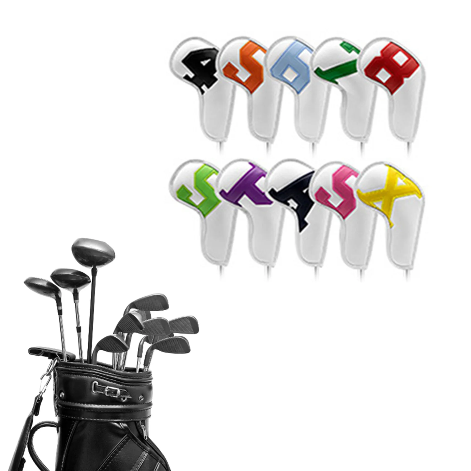 Golf Iron Covers Leather Golf Iron Head Covers Set Golf Travel Covers Colorful Number Embroideried Waterproof Fit All Brands
Golf Iron Covers Leather Golf Iron Head Covers Set Golf Travel Covers Colorful Number Embroideried Waterproof Fit All Brands