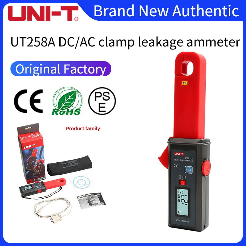 UNI-T Leakage Clamp Meter UT258A 60A AC DC Current Pliers Digital Ammeter Amperometric Clamp Auto Range
UNI-T Leakage Clamp Meter UT258A 60A AC DC Current Pliers Digital Ammeter Amperometric Clamp Auto Range