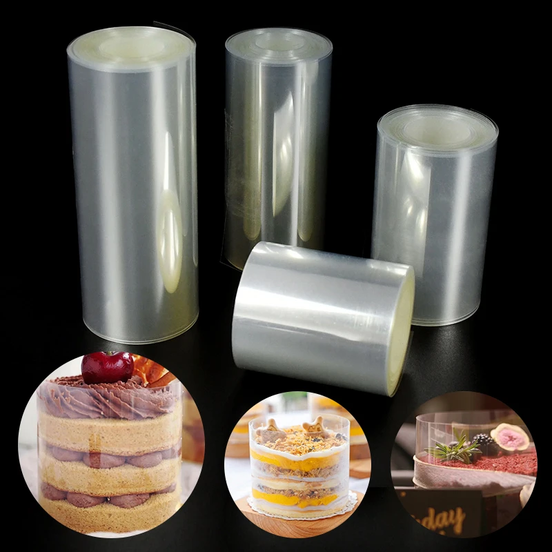 10M/Roll 6/8/10/12cm PET Cake Collar Transparent Mousse Cupcake Surround Film For Baking Durable Chocolate Mousse Decoration
10M/Roll 6/8/10/12cm PET Cake Collar Transparent Mousse Cupcake Surround Film For Baking Durable Chocolate Mousse Decoration