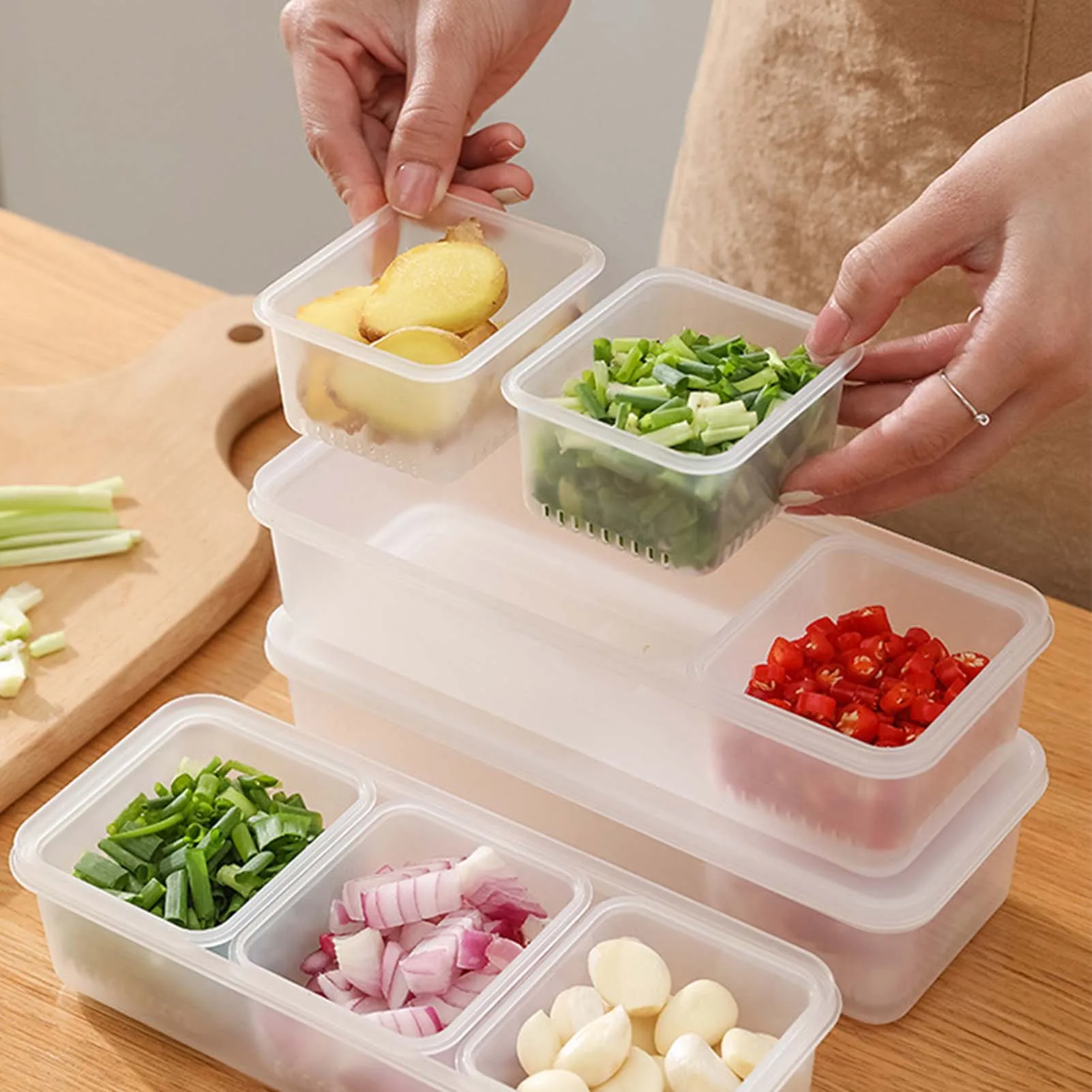 1pc Refrigerator Fresh Keeping Box 3 Grid Draining Household Storage Box Multifunctional Sealed Food Fresh Box Kitchen Organizer
1pc Refrigerator Fresh Keeping Box 3 Grid Draining Household Storage Box Multifunctional Sealed Food Fresh Box Kitchen Organizer