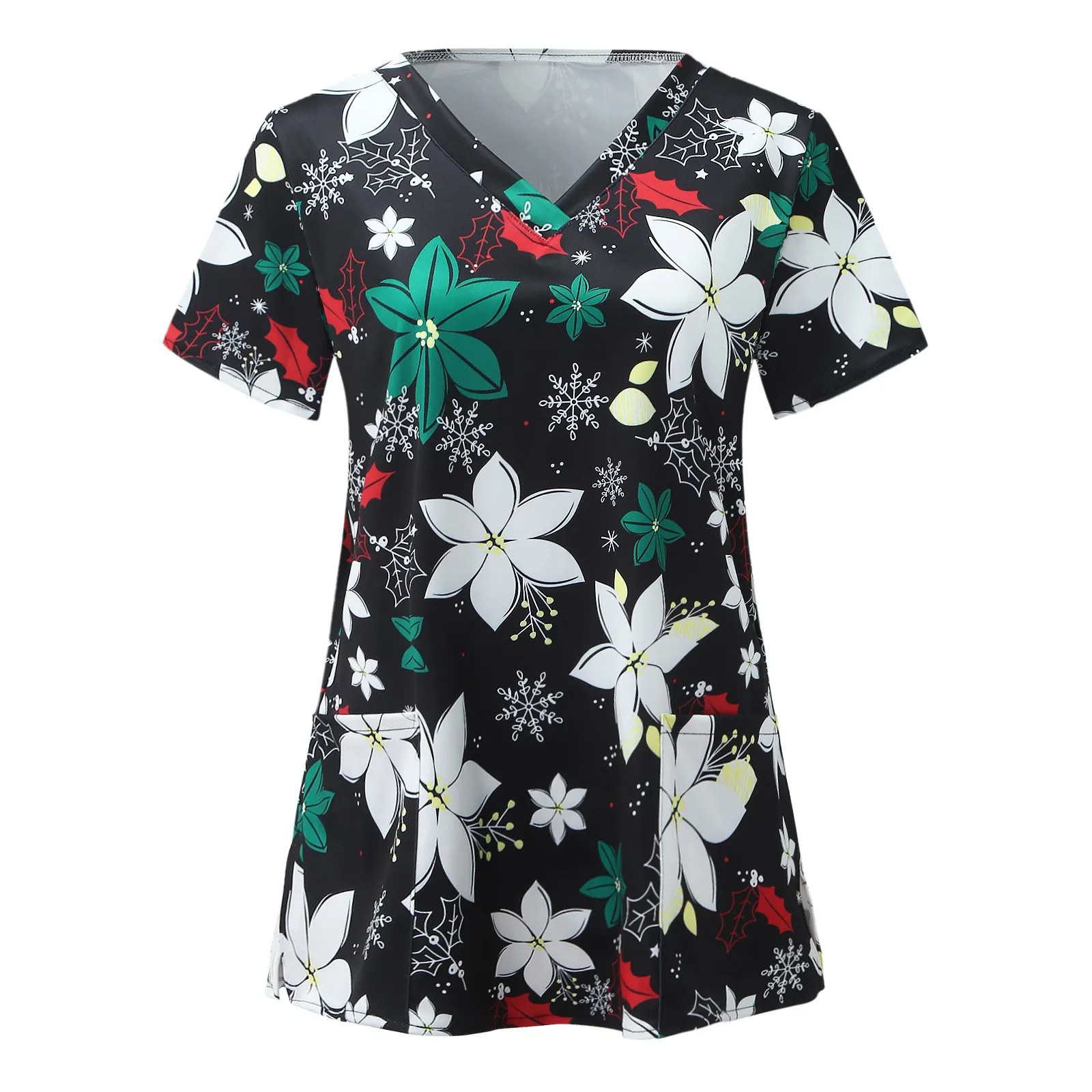 Women Thanksgiving Tunic Shirts Nurse Nursing Short Sleeve V-neck Tops Working Uniform Christmas Blouse Clothes wholesale L*5
Women Thanksgiving Tunic Shirts Nurse Nursing Short Sleeve V-neck Tops Working Uniform Christmas Blouse Clothes wholesale L*5