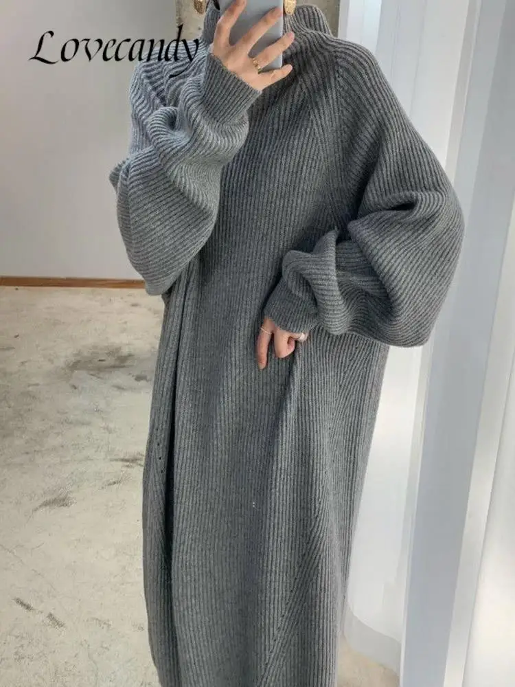 Turtleneck Oversized Knitted Dress Female Long Sleeve Solid Sweater Straight Dresses 2023 Spring Fashion Female Loose Vestidos
Turtleneck Oversized Knitted Dress Female Long Sleeve Solid Sweater Straight Dresses 2023 Spring Fashion Female Loose Vestidos