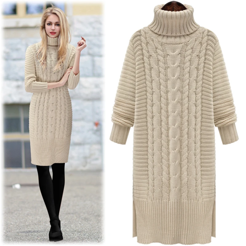 Autumn and Winter New Mid-Length Turtleneck Sweater Loose Long-Sleeved Thickened Twist Slim Knit Bottoming Shirt Women's Fashion
Autumn and Winter New Mid-Length Turtleneck Sweater Loose Long-Sleeved Thickened Twist Slim Knit Bottoming Shirt Women's Fashion