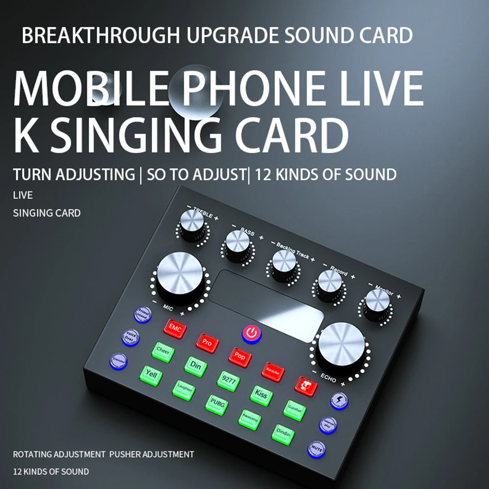 1pc V8S External Bluetooth Sound Card Microphone Mixer For Live Streaming Broadcast For PC Computer IPhone Broadcasting 5.0
1pc V8S External Bluetooth Sound Card Microphone Mixer For Live Streaming Broadcast For PC Computer IPhone Broadcasting 5.0