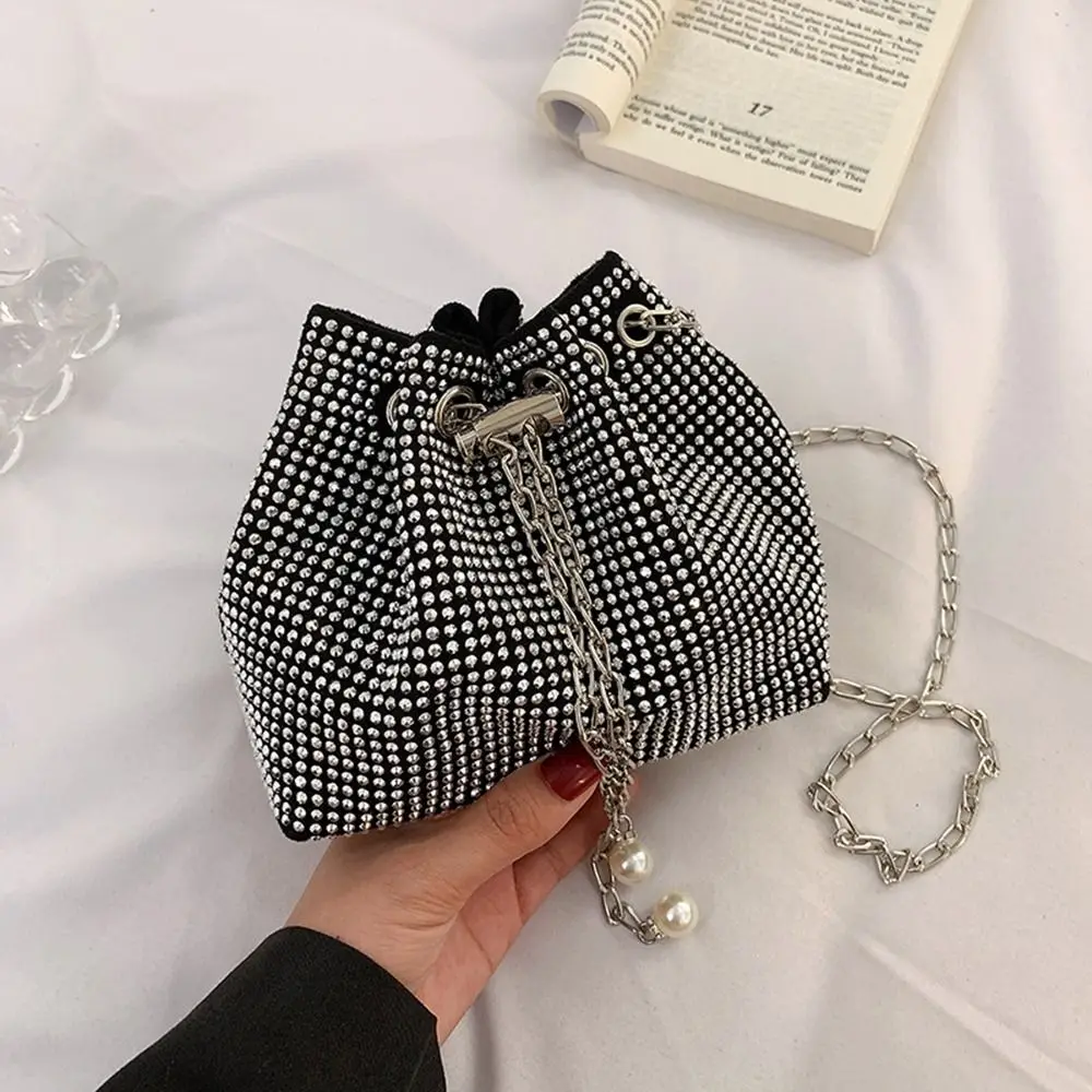 Bag Rhinestone Sequin Crossbody Bag Cloth Drawstring Women Handbags Female Handbag Chain Shoulder Bag Small Bucket Bag
Bag Rhinestone Sequin Crossbody Bag Cloth Drawstring Women Handbags Female Handbag Chain Shoulder Bag Small Bucket Bag