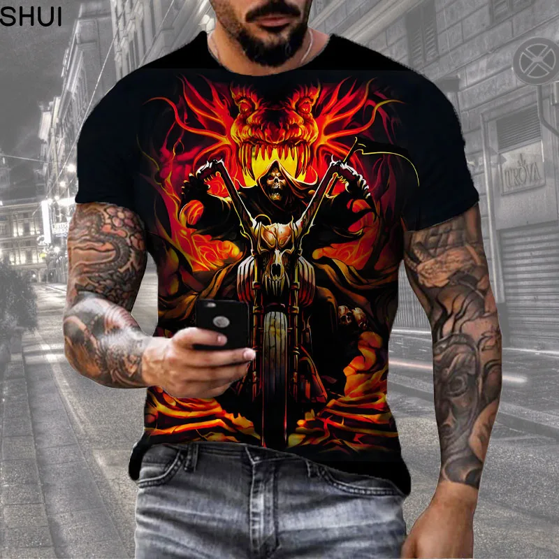 2022 Short Sleeve Resident Evil New Top Street Fashion Loose Summer Horror Skull 3D Print Men's T-Shirts O Neck Casual Oversized
2022 Short Sleeve Resident Evil New Top Street Fashion Loose Summer Horror Skull 3D Print Men's T-Shirts O Neck Casual Oversized
