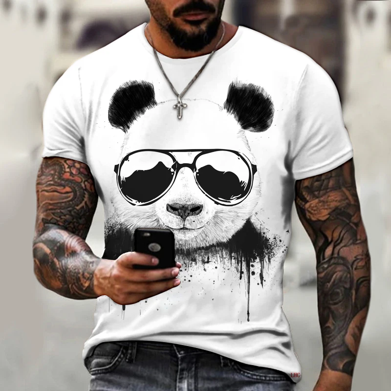 Summer Cartoon Men T-shirt 3D Printed Sunglasses Panda T-shirt Men Casual O-collar Men's Clothing Oversized Top Fashion T-shirt
Summer Cartoon Men T-shirt 3D Printed Sunglasses Panda T-shirt Men Casual O-collar Men's Clothing Oversized Top Fashion T-shirt
