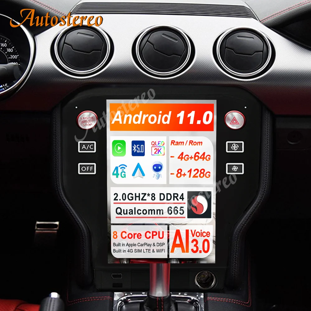 8 + 128G Android 11 для Ford Mustang GT 2015-2021 Tesla style Автомобильный GPS-навигатор стерео головное устройство мультимедийный плеер автомобильное радио
8 + 128G Android 11 для Ford Mustang GT 2015-2021 Tesla style Автомобильный GPS-навигатор стерео головное устройство мультимедийный плеер автомобильное радио