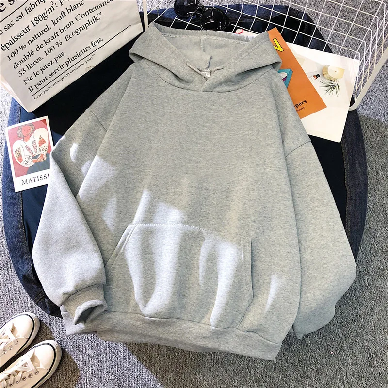 Autumn Winter Hooded Solid Color Sweater Women's Korean Style Hooded Collar Loose Coat Casual Pocket Long Sleeve Pullover Female
Autumn Winter Hooded Solid Color Sweater Women's Korean Style Hooded Collar Loose Coat Casual Pocket Long Sleeve Pullover Female
