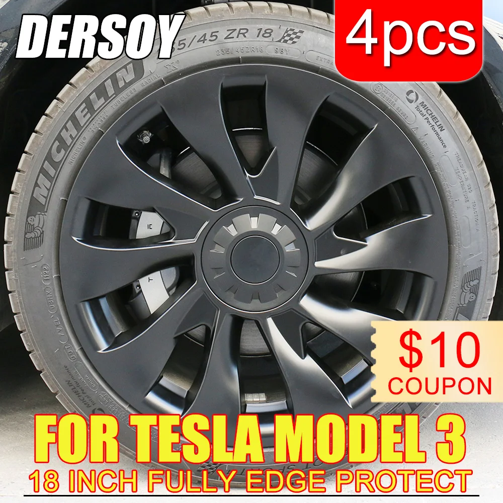 4PCS Hub Cap For Tesla Model 3 Wheel Cap 18 Inch Fully Edge Protect Performance Replacement Hubcap Fit 2018-2022 Tesla Model 3
4PCS Hub Cap For Tesla Model 3 Wheel Cap 18 Inch Fully Edge Protect Performance Replacement Hubcap Fit 2018-2022 Tesla Model 3