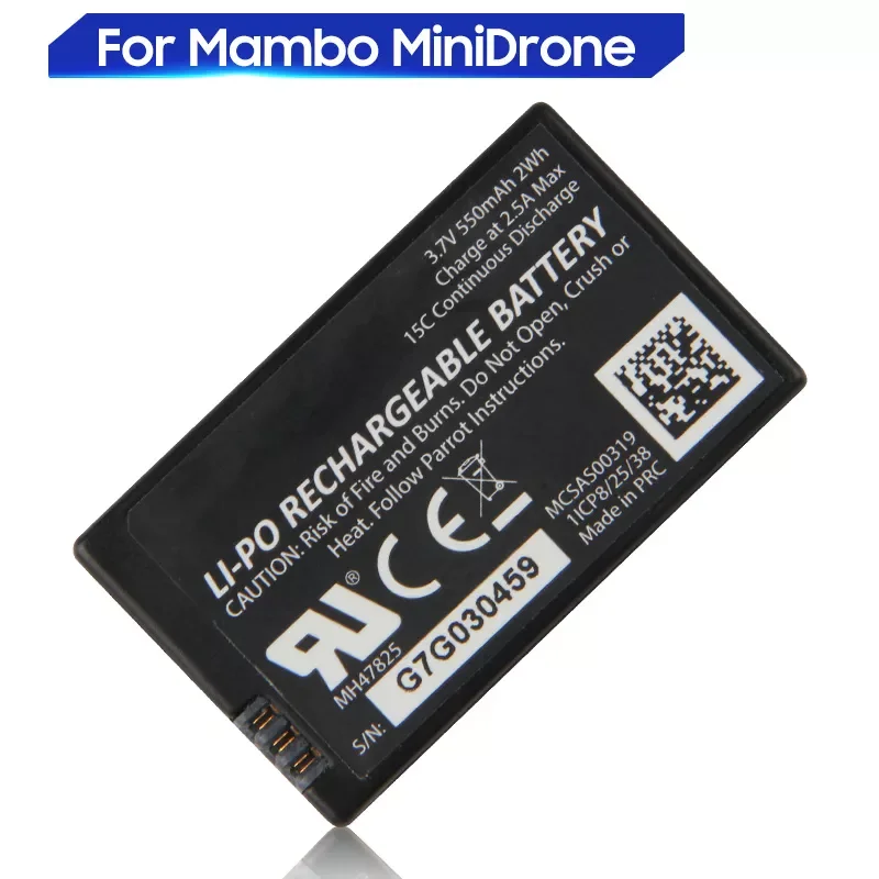 NEW Replacement Battery For Parrot Mambo MiniDrone Jumping Sumo Rolling Spider Genuine Battery 550mAh
NEW Replacement Battery For Parrot Mambo MiniDrone Jumping Sumo Rolling Spider Genuine Battery 550mAh