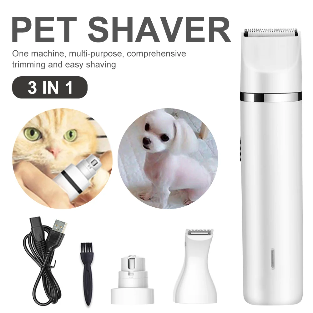 3 In 1 Pet Grooming Kit USB Rechargeable Pet Clipper Hair Trimmer Paw Nail Grinder Foot Cutter Machine For Cats Dogs
3 In 1 Pet Grooming Kit USB Rechargeable Pet Clipper Hair Trimmer Paw Nail Grinder Foot Cutter Machine For Cats Dogs