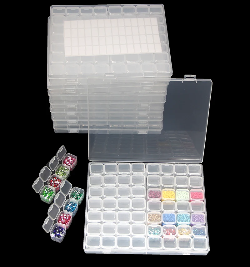 Storage Accessory 28/56/64 Grids Storage Boxes Display Box Diamond Painting Cross Stitch Resin Rhinestone Jewelry Storage Box
Storage Accessory 28/56/64 Grids Storage Boxes Display Box Diamond Painting Cross Stitch Resin Rhinestone Jewelry Storage Box