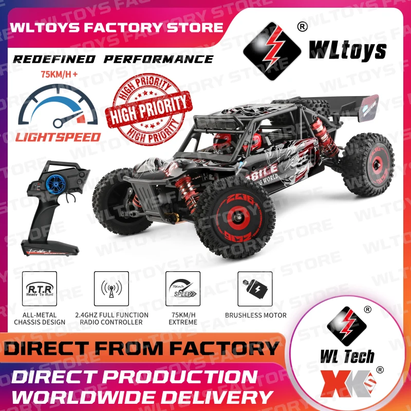 WLtoys 144010 124016 /124017 V2 бесщеточный грузовик 75KMH 1/12 AWD 4X4 высокоскоростной
