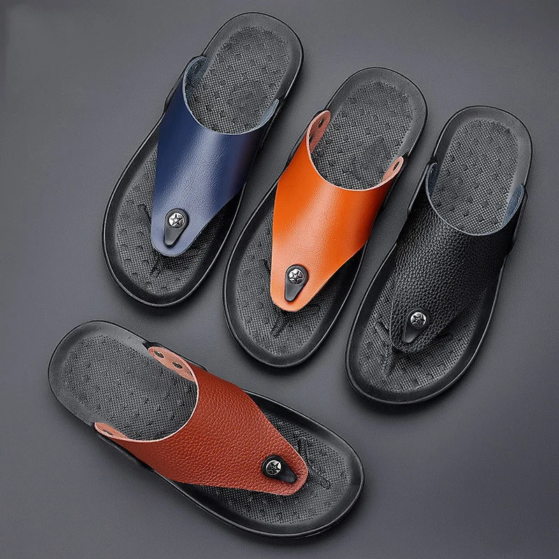 Leather Men's Casual Flip-flops Indoor Non-slip Outdoor Wear Sandals Sandals Comfortable Quick-drying Beach Shoes
Leather Men's Casual Flip-flops Indoor Non-slip Outdoor Wear Sandals Sandals Comfortable Quick-drying Beach Shoes