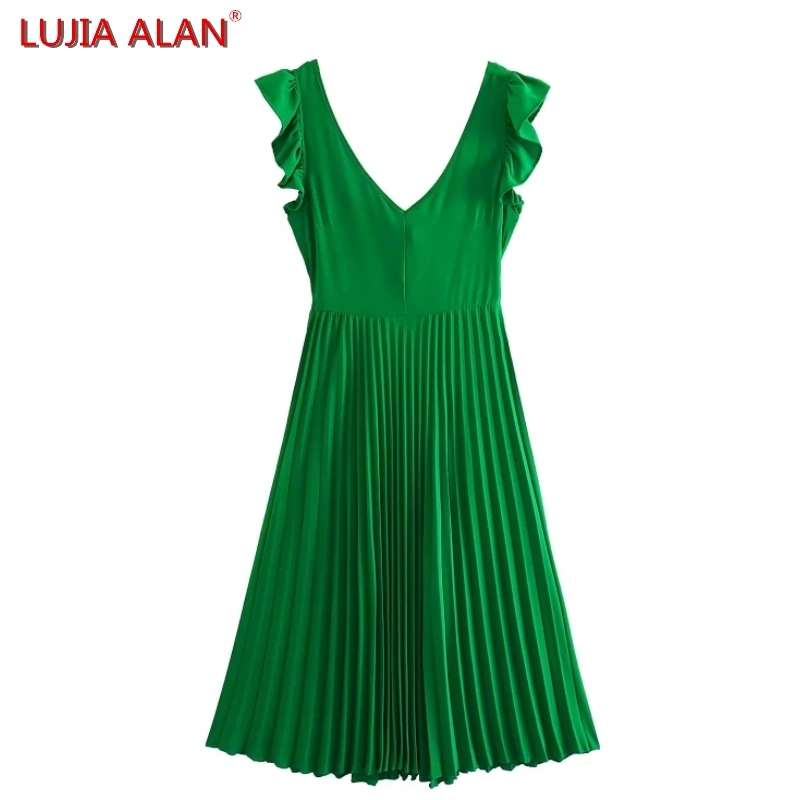 Summer New Women Sexy Backless Lace Up Bowknot Midi Dress Female Casual Flying Sleeve Elastic Waist Vestidos LUJIA ALAN WD2713
Summer New Women Sexy Backless Lace Up Bowknot Midi Dress Female Casual Flying Sleeve Elastic Waist Vestidos LUJIA ALAN WD2713
