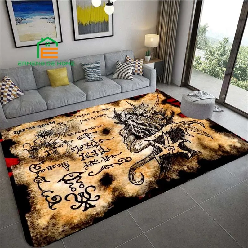 Dark Necronomicon Cthulhu Mythological Monster Carpet for Bedroom Living Room Kitchen Floor Mat Home Decor Non-Slip Rug 14 Sizes
Dark Necronomicon Cthulhu Mythological Monster Carpet for Bedroom Living Room Kitchen Floor Mat Home Decor Non-Slip Rug 14 Sizes