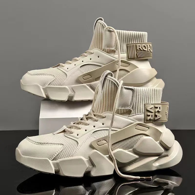 Men's High Top Fashion Sneakers Platform Comfortable Man Casual Shoes Outdoor Non-slip Breathable Mesh Male Sneaker Chunky Shoes
Men's High Top Fashion Sneakers Platform Comfortable Man Casual Shoes Outdoor Non-slip Breathable Mesh Male Sneaker Chunky Shoes