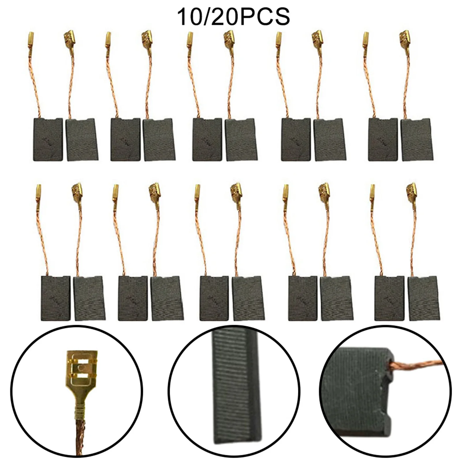 10/20pcs Carbon Brushes 6.3×16×22mm Low Noise High Quality For Bosch GWS 20-230 Angle Grinder Power Tools Accessories
10/20pcs Carbon Brushes 6.3×16×22mm Low Noise High Quality For Bosch GWS 20-230 Angle Grinder Power Tools Accessories