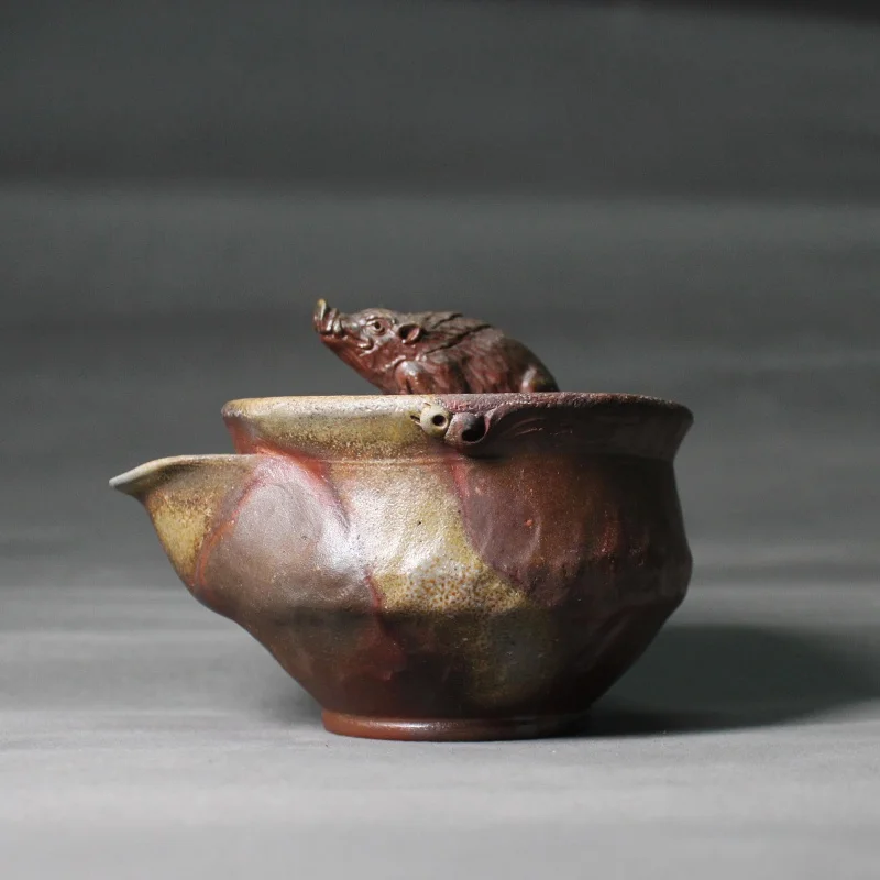 Чайник Xiaoxi Taogu ручной работы, чайник ручной работы с изображением Водолей, японское готовое переднее дерево, сжигание необработанной руды, глазурь, узор огня
Чайник Xiaoxi Taogu ручной работы, чайник ручной работы с изображением Водолей, японское готовое переднее дерево, сжигание необработанной руды, глазурь, узор огня