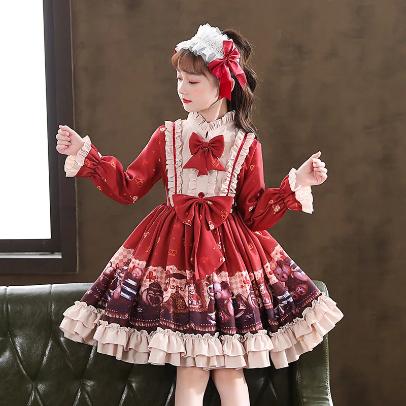 Spain Girls Lolita Princess Dress Autumn New Girls Loli Skirt Children's Lace Dress Autumn Halloween Party Thicken Clothing
Spain Girls Lolita Princess Dress Autumn New Girls Loli Skirt Children's Lace Dress Autumn Halloween Party Thicken Clothing