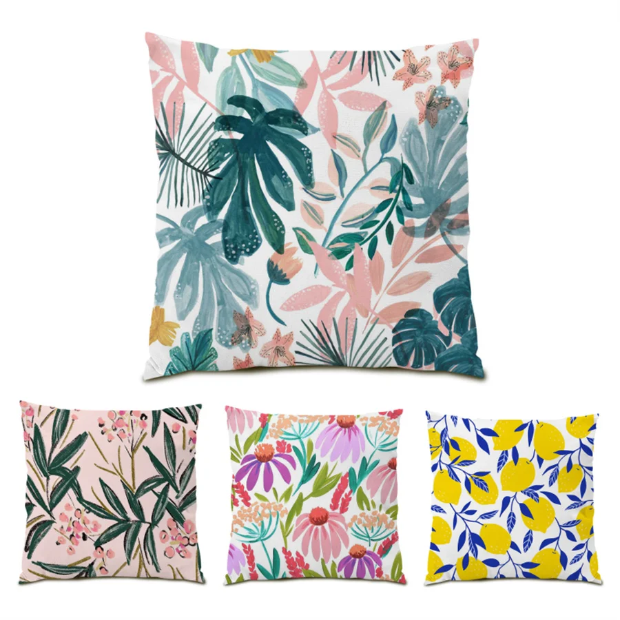 45x45 Cushions Covers Leaf Sofa Decorative Pillowcase Velvet Polyester Linen Sofas Colorful Living Room Floral Series Home E0420 
45x45 Cushions Covers Leaf Sofa Decorative Pillowcase Velvet Polyester Linen Sofas Colorful Living Room Floral Series Home E0420