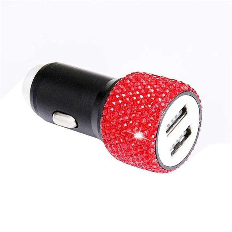 1x Al USB Car Charger Bling Handmade Rhinestones Crystal Car For Fast Charging Battery Charging Units Interior Accessories
1x Al USB Car Charger Bling Handmade Rhinestones Crystal Car For Fast Charging Battery Charging Units Interior Accessories
