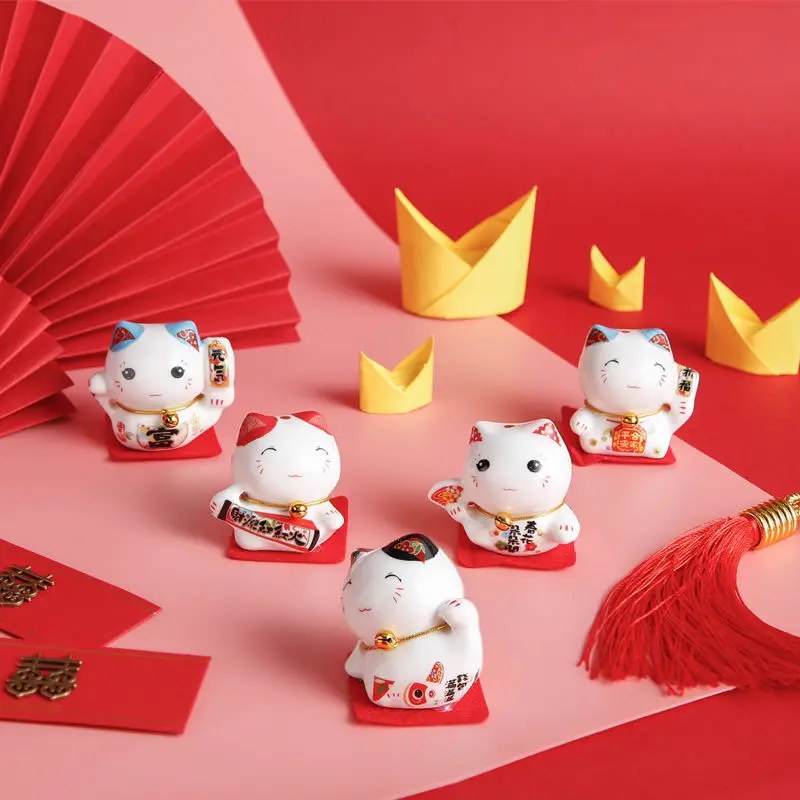 Mini Lucky Cat Ornament Car Ornament Ceramic Cat Ping An Gift Gift 5Pcs
Mini Lucky Cat Ornament Car Ornament Ceramic Cat Ping An Gift Gift 5Pcs