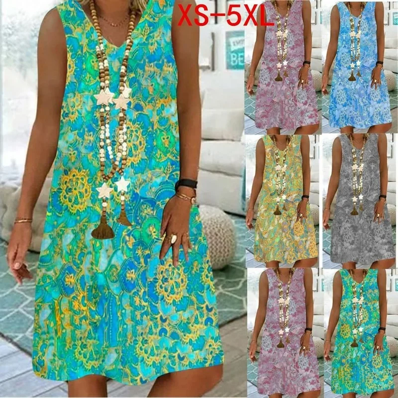 2022 New Design Abstract Print Summer Dress Women Elegant Sleeveless V-Neck Fashion Knee-Length Dress New Design Dress vestidos
2022 New Design Abstract Print Summer Dress Women Elegant Sleeveless V-Neck Fashion Knee-Length Dress New Design Dress vestidos