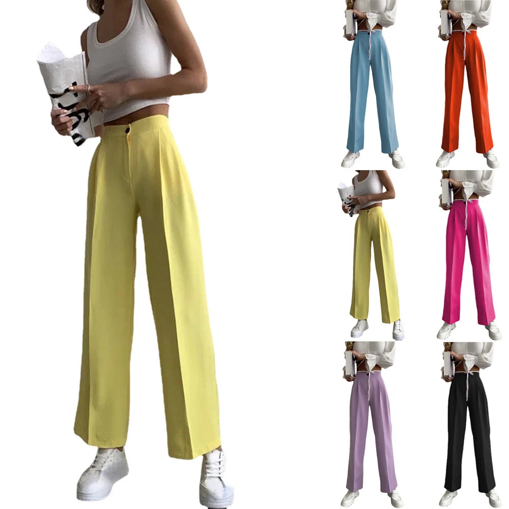 2022 Summer New Solid Color Suit Pants Elastic Waist Casual Trousers Fashion Women's Clothing
2022 Summer New Solid Color Suit Pants Elastic Waist Casual Trousers Fashion Women's Clothing