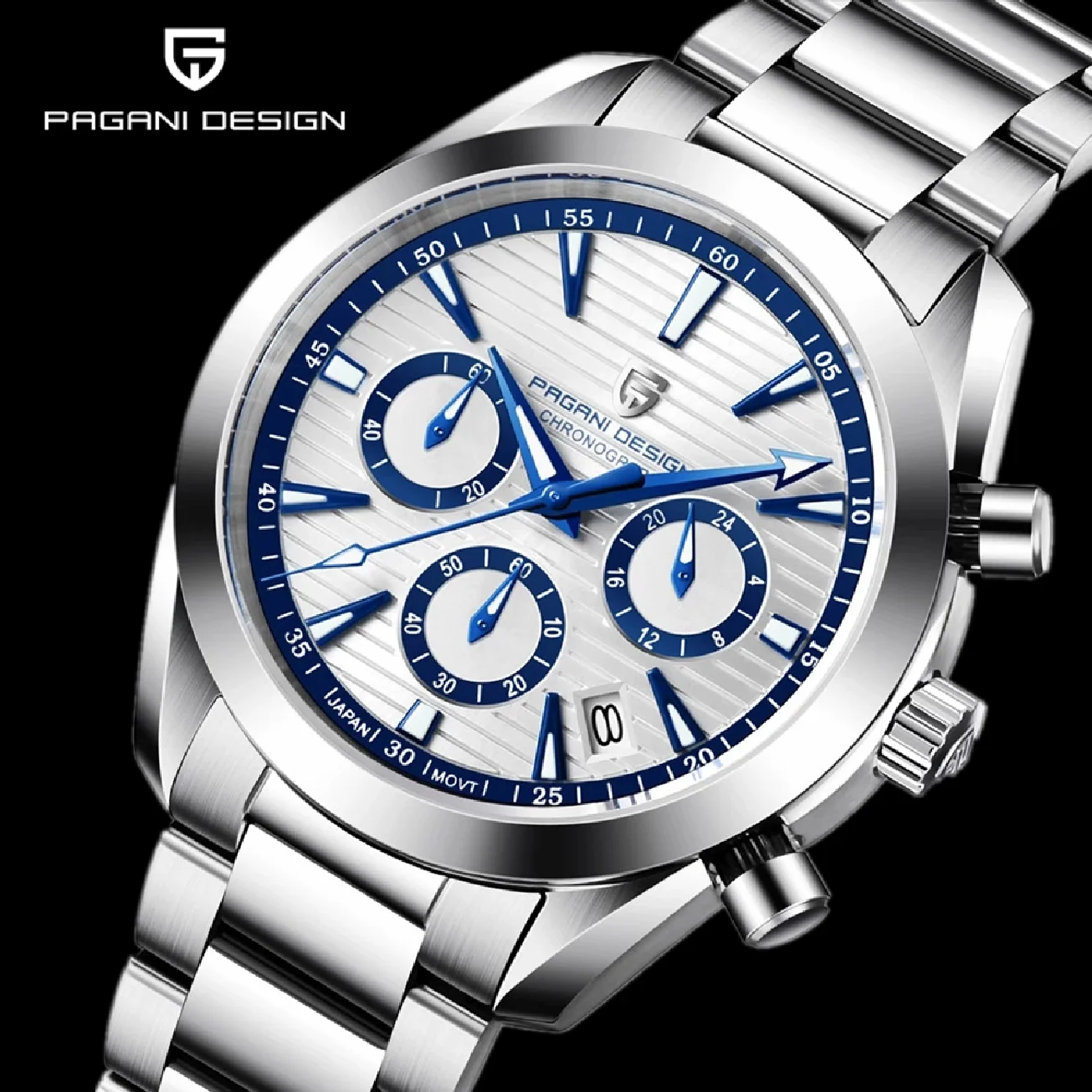 PAGANI DESIGN New Stainless Men Quartz Watch Luxury Sapphire Glass Chronograph Stopwatch 100M Waterproof Japanese VK63 Watch Men
PAGANI DESIGN New Stainless Men Quartz Watch Luxury Sapphire Glass Chronograph Stopwatch 100M Waterproof Japanese VK63 Watch Men