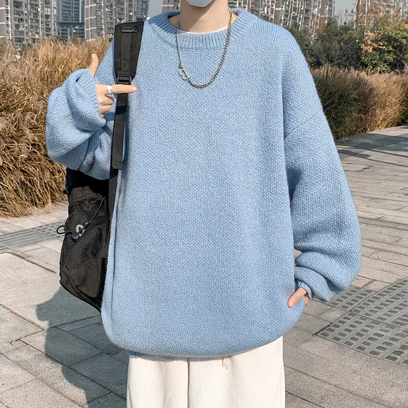 Oversized Men's Sweaters Solid Fashion Autumn Knitted Sweater for Man Full Sleeve Knit Pullove Men Clothing
Oversized Men's Sweaters Solid Fashion Autumn Knitted Sweater for Man Full Sleeve Knit Pullove Men Clothing