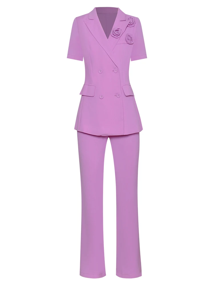 Runway Spring Summer New Designer Short Sleeve Suit Tops Casual Pants Elegant Vintage High Quality Fashion Office Women's Sets
Runway Spring Summer New Designer Short Sleeve Suit Tops Casual Pants Elegant Vintage High Quality Fashion Office Women's Sets