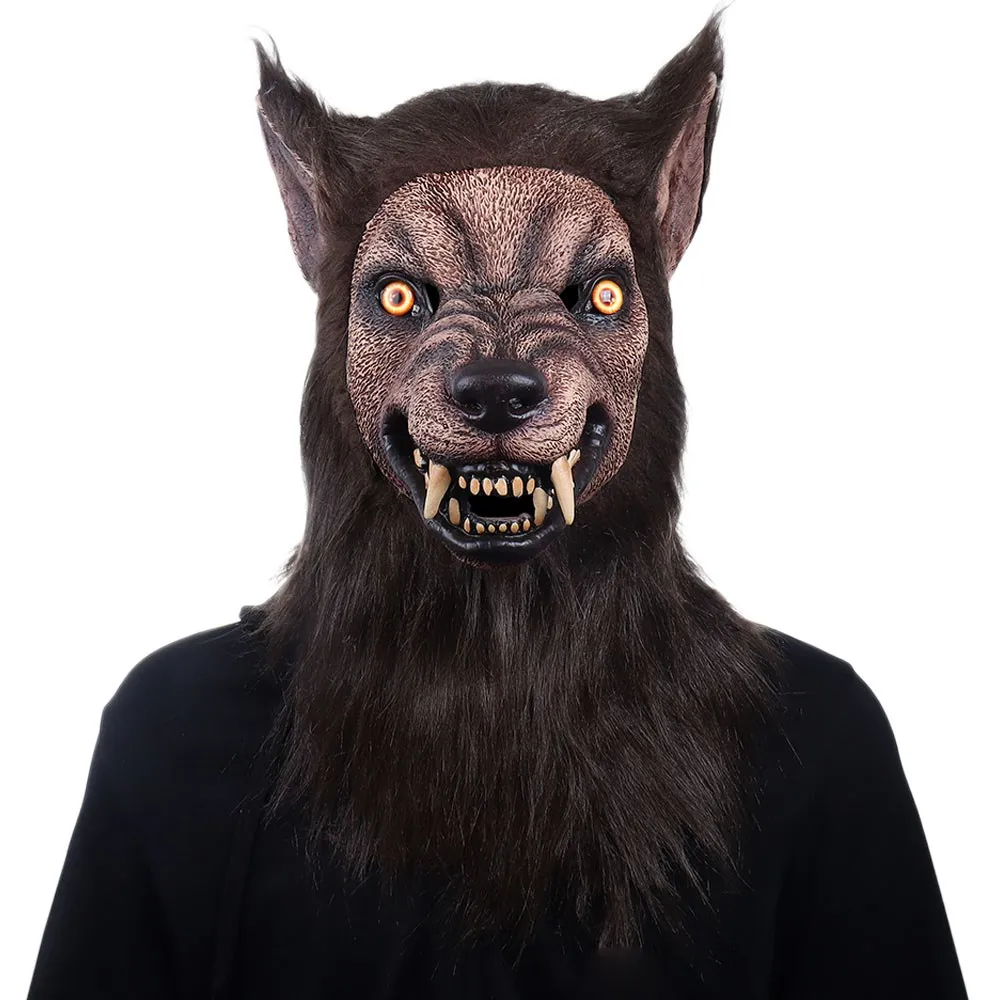 New Hot Werewolf Mask Cosplay Horror Bloddy Animal Wolf Head Latex Helmet Halloween Carnival Masquerade Party Costume Props
New Hot Werewolf Mask Cosplay Horror Bloddy Animal Wolf Head Latex Helmet Halloween Carnival Masquerade Party Costume Props