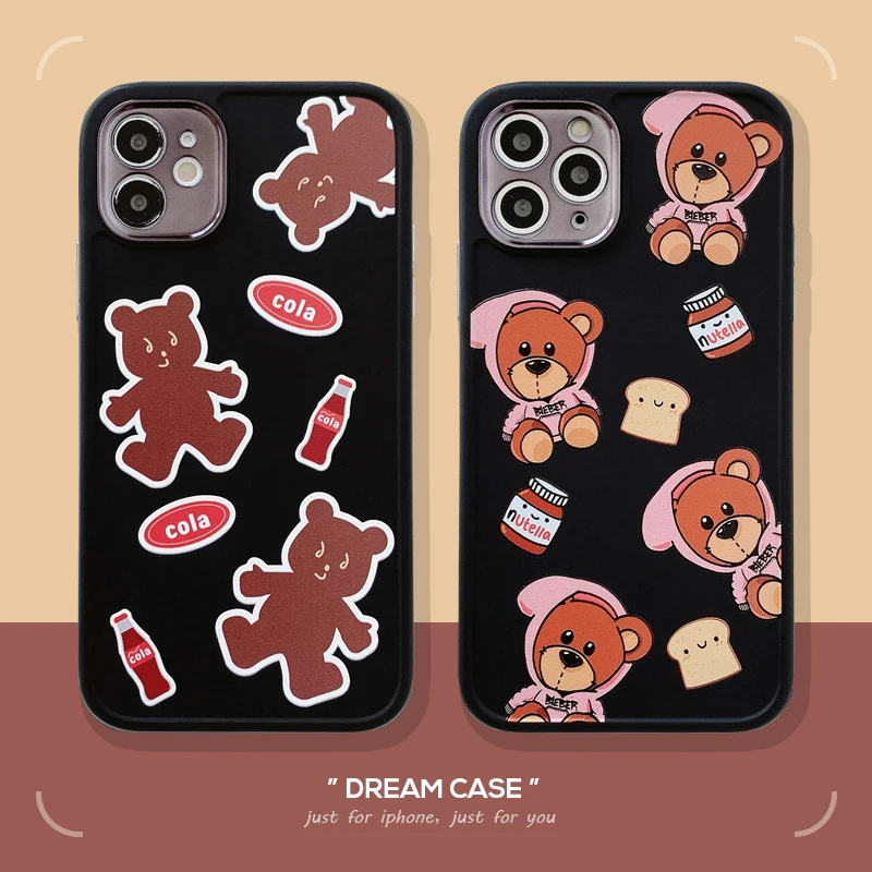 Cartoon Teddy Bear All-inclusive Lens Phone Cases For iPhone 13 12 11 Pro Max XR XS MAX 8 X 7 SE Couple Anti-drop Soft Cover
Cartoon Teddy Bear All-inclusive Lens Phone Cases For iPhone 13 12 11 Pro Max XR XS MAX 8 X 7 SE Couple Anti-drop Soft Cover