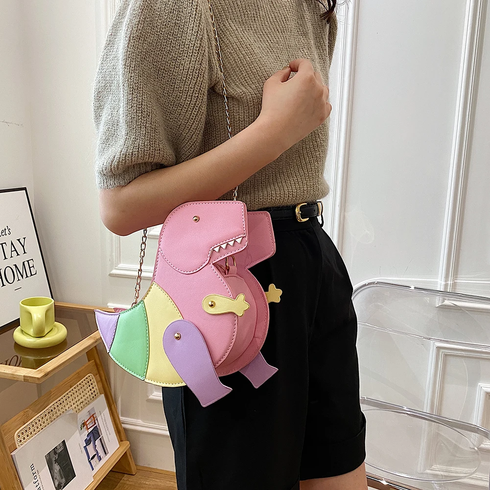 Funny Fashion Dinosaur Design Rivets Pu Leather Girl's Chain Purse Shoulder Bag Tote Ladies Crossbody Mini Messenger Bag Flap
Funny Fashion Dinosaur Design Rivets Pu Leather Girl's Chain Purse Shoulder Bag Tote Ladies Crossbody Mini Messenger Bag Flap