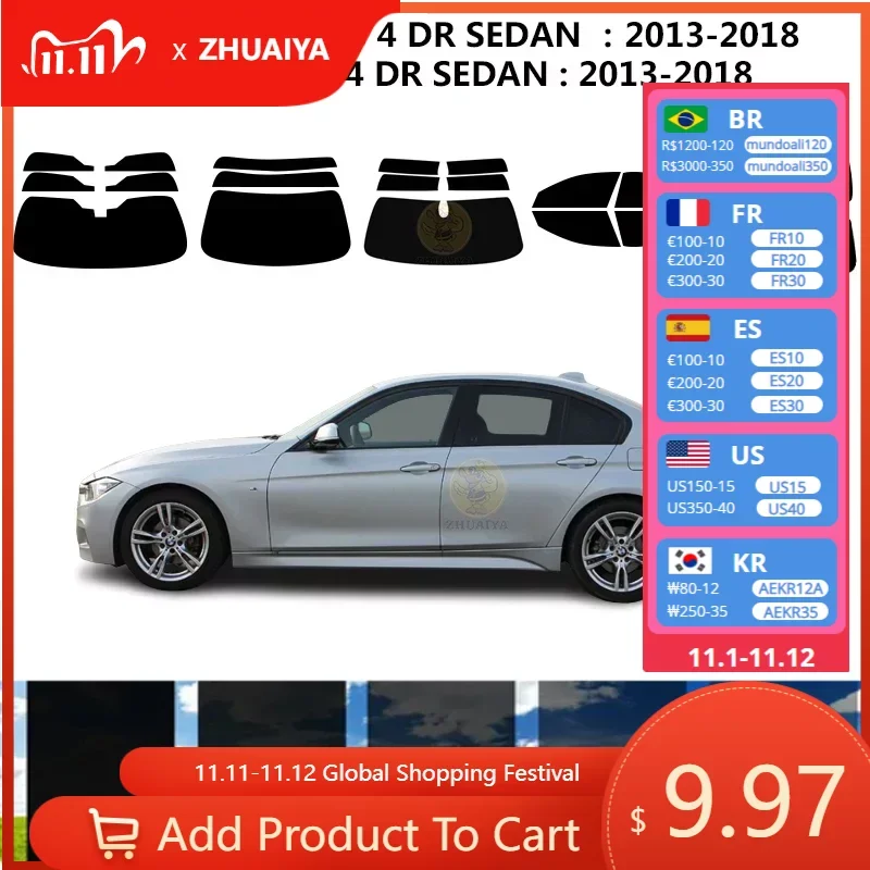 Нанокерамическая Автомобильная УФ-пленка Precut для окон, автомобильная пленка для окон для BMW 3 серии F30 4 DR SEDAN 2013-2018
Нанокерамическая Автомобильная УФ-пленка Precut для окон, автомобильная пленка для окон для BMW 3 серии F30 4 DR SEDAN 2013-2018