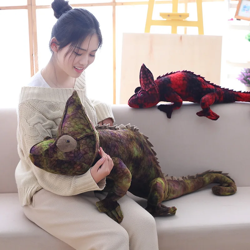 

Simulation Reptiles Lizard Chameleon Plush Toys High Quality Personality Animal Doll Pillow For Kids Birthday Christmas Gifts