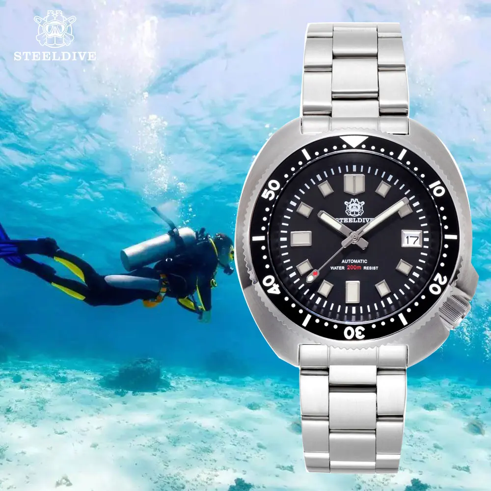 STEELDIVE Men's Automatic Mechanical Watch NH35 Sapphire Crystal Dive Watches 200m Waterproof Mens Mechanical Wristwatch SD1970
STEELDIVE Men's Automatic Mechanical Watch NH35 Sapphire Crystal Dive Watches 200m Waterproof Mens Mechanical Wristwatch SD1970