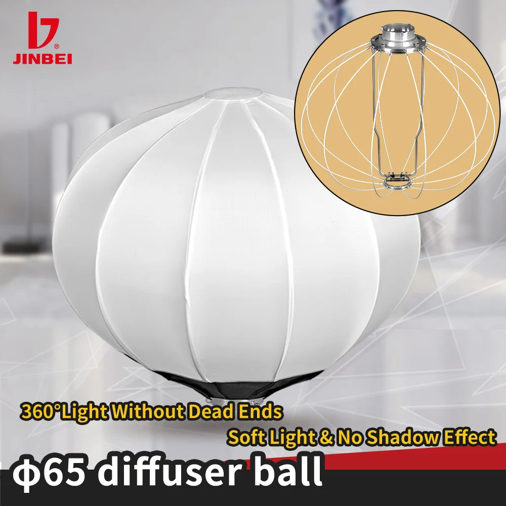 JINBEI Lantern Softbox 65cm Soft Lighting Modifier Portable Ball Shape Soft Box Bowens Mount For Studio Flash Strobe Light
JINBEI Lantern Softbox 65cm Soft Lighting Modifier Portable Ball Shape Soft Box Bowens Mount For Studio Flash Strobe Light