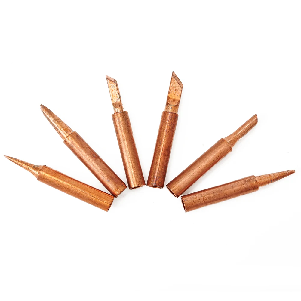 Hand Soldering Set Tips Accessories Welding Tool 936/937/938/969/8586/852D Lot 6pcs 6 shapes Copper Iron 900M-T
Hand Soldering Set Tips Accessories Welding Tool 936/937/938/969/8586/852D Lot 6pcs 6 shapes Copper Iron 900M-T