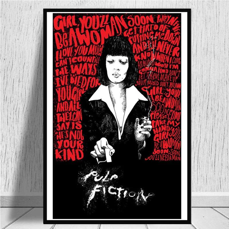 Pulp Fiction Quentin Tarantino posters and prints vintage decor Picture Canvas Painting wall paintings for bedrooms Obrazy
Pulp Fiction Quentin Tarantino posters and prints vintage decor Picture Canvas Painting wall paintings for bedrooms Obrazy